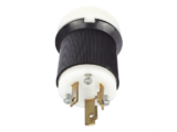 Clavija Industrial con Bloqueo de Media Vuelta / 30 A 250 V CA / 2 Polos 3 Hilos / Color Blanco y Negro / Nema L6-30P.