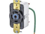 Receptáculo de Media Vuelta Industrial 30 A 120/208 V CA/ Nema L21-30R /Color Negro