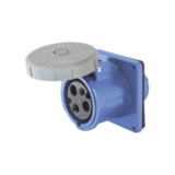 Tomacorriente hermético industrial 30 A, 250 V CA, 2 Polos 3 Hilos, IP 67. Grado Industrial.
