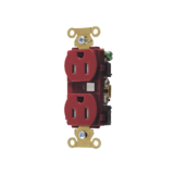 Contacto Duplex 15 A 125 V / A Prueba de Manipulaciones / Nema 5-15R / Color Rojo.