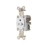 Contacto Sencillo / 20 A 125 V / 2 Polos 3 Hilos / Nema 5-20R / Color Blanco / Grado Industrial.