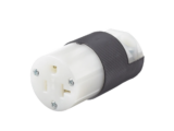 Conector Entrada Recta/ 20 A 125V/ 2 Polos 3 Hilos/ Nema 5-20 R/ Grado Industrial- Comercial / Color Negro-Blanco.