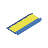 Protector para Cables de 5 Canales Truk Trak / Dimensiones 914 x 508 x 58.6 mm (35.98 x 20 x 2.31 Pulgadas) / Color Azul y Amarillo.