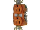 Contacto Dúplex Conexión a Tierra Aislada 15A 125V/ 2 Polos 3 Hilos/ Color Naranja/ Nema 5-15R/ Grado Industrial.