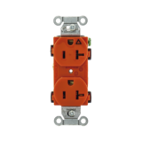 Contacto Dúplex Conexión a Tierra Aislada/ 20 A 125 V/ 2 polos 3 Hilos/ Color naranja/ Nema 5- 20R/ Grado Comercial.