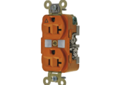 Contacto Dúplex Conexión a Tierra Aislada/ 20 A 125 V/ 2 polos 3 Hilos/ Color Naranja/ Nema 5- 20R/ Grado Industrial.