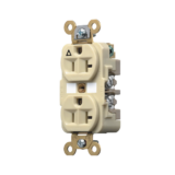 Contacto Dúplex Conexión a Tierra Aislada/ 20 A 125 V/ 2 polos 3 Hilos/ Color Marfil/ Nema 5- 20R/ Grado Industrial.