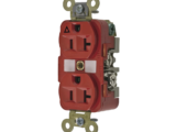 Contacto Dúplex Conexión a Tierra Aislada/ 20 A 125 V/ 2 polos 3 Hilos/ Color Rojo/ Nema 5- 20R/ Grado Industrial.