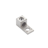 Terminal Universal de Aluminio Estañado/ 1 Orificio para Calibre 14- 2 AWG / Perno de 1/4" / Para Conductores de AL y CU.