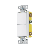 Interruptor Residencial 15 A 120-277 V, 1 Polo 3 Vías, Cableado lateral, Color Blanco.
