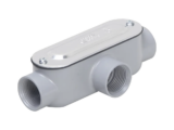 Caja Condulet tipo T de 1/2" (12.7 mm) / Con tapa y empaque.