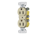 Contacto Duplex 15A 125V/ 2 Polos 3 Hilos / Cableado posterior y lateral / Nema 5-15R / Color Marfil.