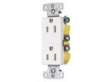Contacto Duplex Decorador 15A 125V, 2 Polos, 3 Hilos, Color  Blanco (Nema5-15R).