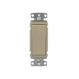 Interruptor Unipolar Residencial 15 A 120-277 V / Cableado Lateral y Trasero / Color Marfil.