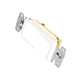 Interruptor Unipolar Residencial 15 A 120-277 V, Cableado Lateral y Trasero, Color Blanco.