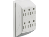 Multicontacto Dúplex con 6 Salidas/ 15 A 125 V CA/ 2 Polos 3 Hilos / Color Blanco.