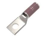 Zapata Terminal de Compresión de Cobre Electrolítico Estañado de Cañón Corto para Tornillo de 1/2" y Calibre 2 AWG.