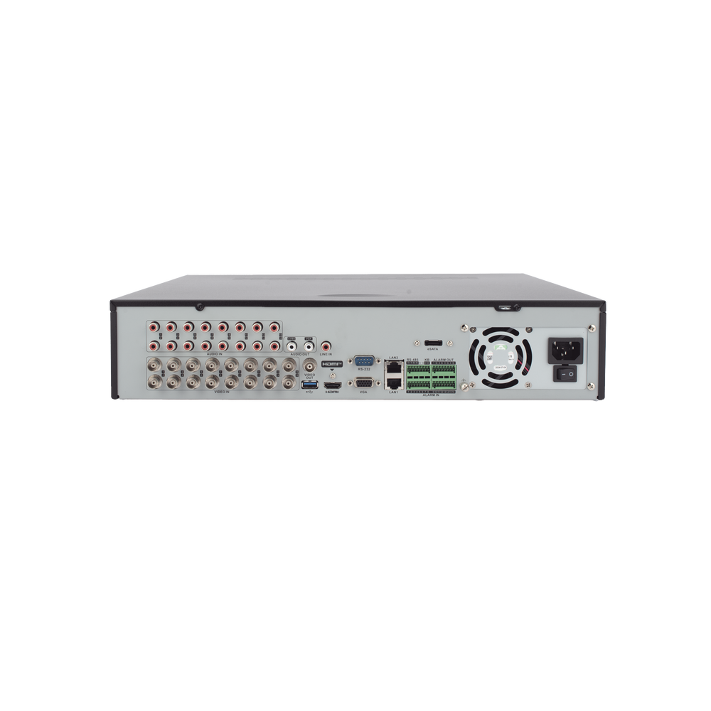 DVR 16 Canales TurboHD + 8 Canales IP / 3K / 5 Megapixel / 8 Bahías de Disco Duro / 16 Entradas de Audio Fisicas (Microfono por Separado) / Audio por coaxitron / Acusense / 16 Entradas de Alarma / POS / H.265+ - Image 3