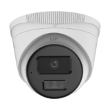 [Dual Light] Turret IP 4 Megapixel  / Lente 2.8 mm / 20 mts IR + 20 mts Luz Blanca / Micrófono Integrado / ACUSENSE Lite / Exterior IP67 / PoE / dWDR / H.265+ / ONVIF