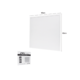 Panel LED / Luz Blanca 6 500 K / Empotrado o Suspendido / 59.5 x 59.5 cm /  40 W / 127 Vca~60Hz / Vida Útil de 50,000 horas / Ángulo de Luz de 140°