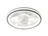 Ventilador de Techo con Luminario LED de  110 V CA 50/60 Hz /  88 W /4500 Lm / 6500 - 4 000 - 2 700 K /3 Tonos de Luz / 500 mm / 6 Velocidades / Dimeable /Color Blanco y Gris.