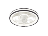 Ventilador de Techo con Luminario LED de  110 V CA 50/60 Hz /  88 W /4500 Lm / 6500 - 4 000 - 2 700 K /3 Tonos de Luz / 501 mm / 6 Velocidades / Dimeable / Color Blanco y Negro.