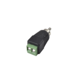 Adaptador RCA Macho Tipo Jack Polarizado / Terminales Tipo Tornillo / Polarizado (+/-) / Recomendado para Video y Audio en Sistemas de Video Vigilancia a 2 Hilos