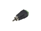 Adaptador RCA Macho Tipo Jack Polarizado / Terminales Tipo Tornillo / Polarizado (+/-) / Recomendado para Video y Audio en Sistemas de Video Vigilancia a 2 Hilos