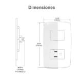 Apagador Escalera de 127 V~60 Hz 10 A / Color Blanco.