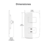 Apagador Escalera Doble de 127 V~60 Hz 10 A/ Color Blanco.