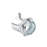 Conector 1 1/2″ (38mm) pared delgada con tornillo galvanizado etiqueta verde