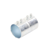 Cople 1 1/2″ (38mm) con tornillo pared delgada galvanizado etiqueta verde