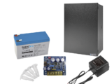 Kit con fuente PLB3 con salida de 12 Vcc a 4 Amper, incluye transformador y batería de 12 V a 7 Amper