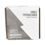 Kit de 2 rollos de 25 metros de cable fotovoltaico de cobre, rojo y negro, calibre 10 AWG (6mm²), Tipo PV, 1000/2000 V y 120°C.