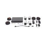 [Dual Light] Kit TurboHD 3K (5 Megapixel) / DVR 4 Canales / 4 Cámaras Bala para Exterior y Metal / Micrófono Integrado / Accesorios de Interconexión / Fuente de Poder