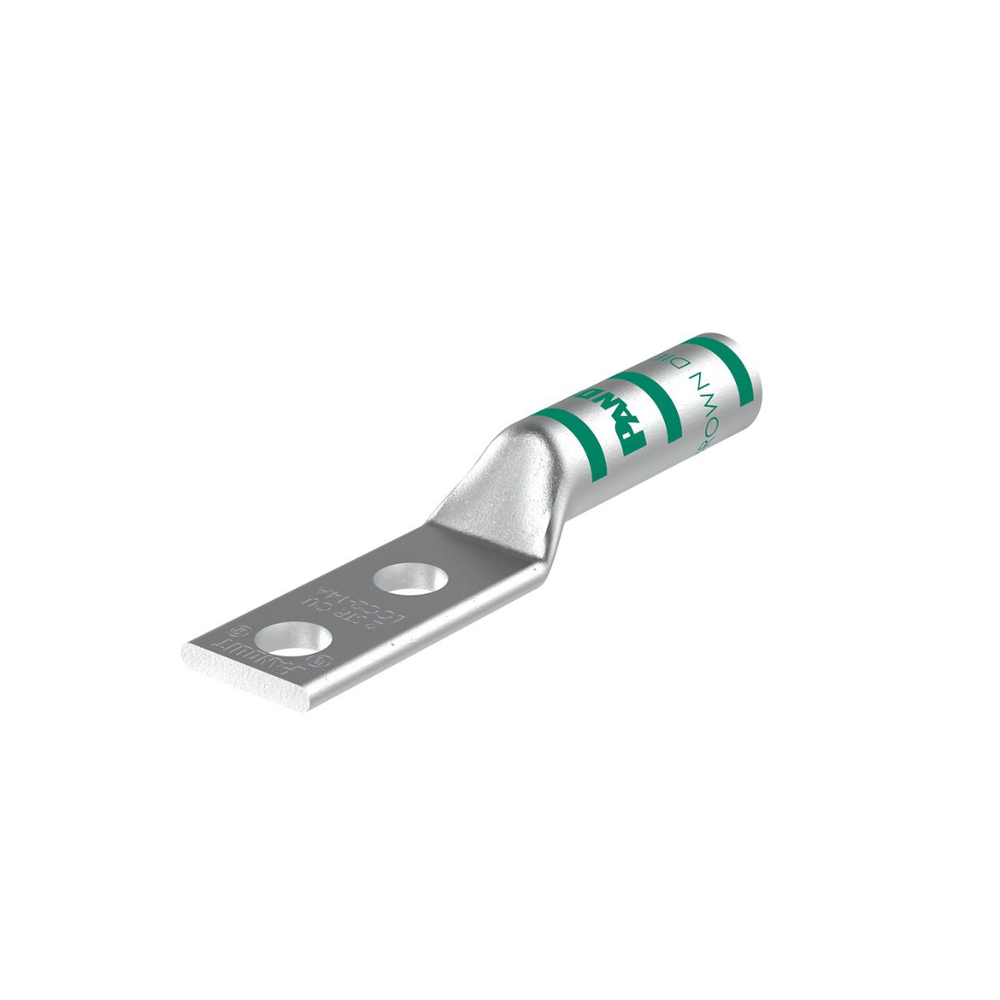 Zapata de compresión LCC2-14A-Q para cal. 2 Awg, Doble barreno para tornillo prisionero de 1/4, Espaciado de orificio 16 mm, 1 Pz - Image 2