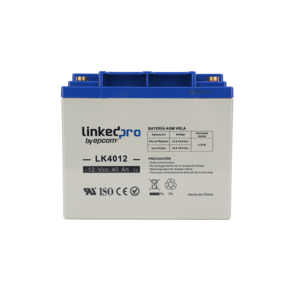 Batería 12 V / 40 Ah / UL / Tecnología AGM / Para uso en equipo electrónico, Alarmas de Intrusión / Incendio/ Control de acceso / Video Vigilancia / Terminales T2 - Image 5