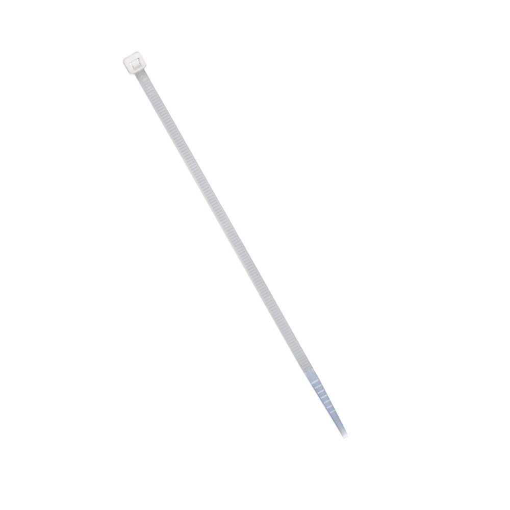 Cincho de plástico, Color Natural, 4.8 x 200 mm, Ideal para sujeción de cables (Bolsa con 100 piezas)