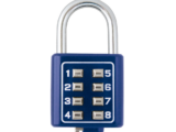 Candado Digital de Combinación M35 / No Requiere Llave / Combinación única integrada por 4 dígitos / Color Azul.