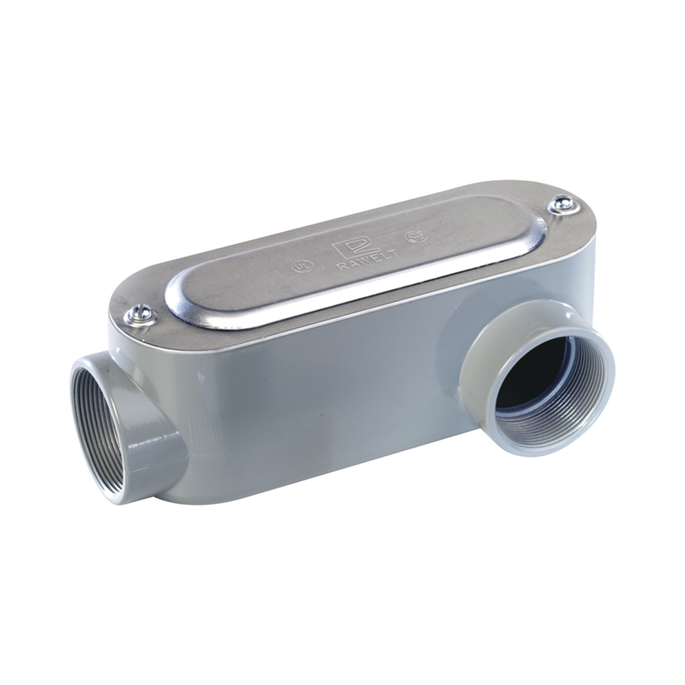 Caja Oval Roscada tipo LL de 3" larga (76.2 mm) / Incluye tapa y tornillos.