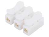 Conector tipo PUSH de 3 Contactos / Para una Conexión Rápida / Puentes de Cables