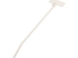 Cincho de Identificación Tipo Bandera, 109 mm largo x 2.4mm ancho, Área de Marcado de 7.9 x 19.1 mm, Nylon 6.6, Color Natural, Bolsa de 100pz