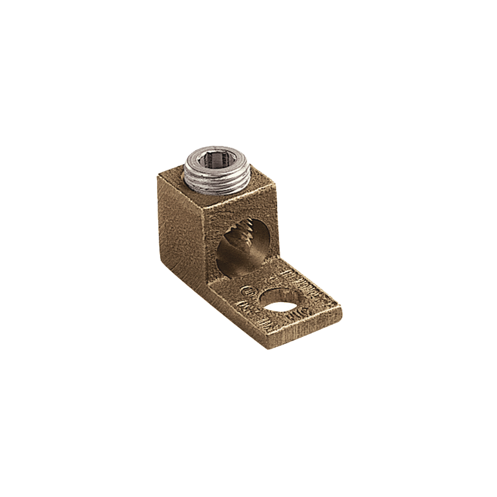 Terminal Tipo Lengüeta Recta de Cobre, Cal. 8 a 1/0 AWG, Orificio para perno de 5/16" (7.9mm)
