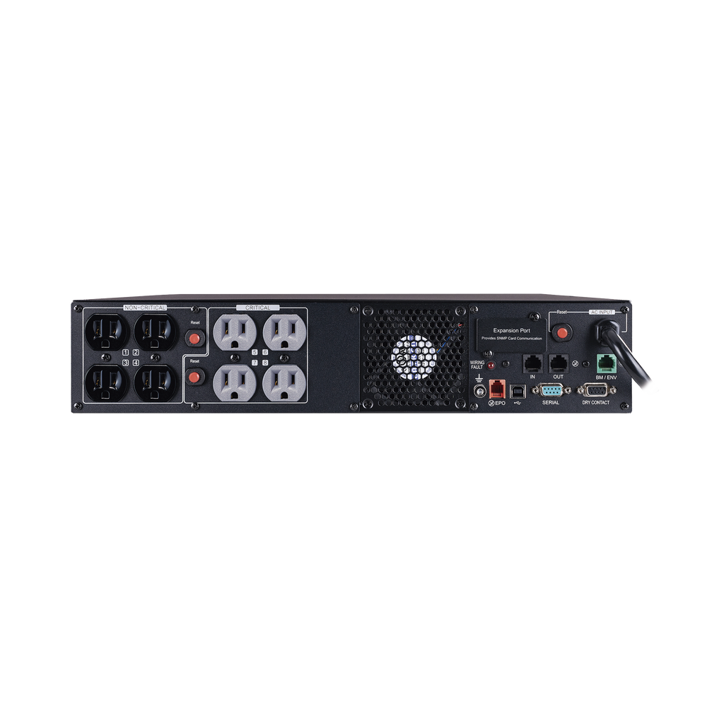 UPS de 1000 VA /1000 W, Topología Línea Interactiva, Entrada 120 Vca NEMA 5-15P, Onda Senoidal Pura, Torre o Rack 2 UR, Con 8 Tomas NEMA 5-15R - Image 3