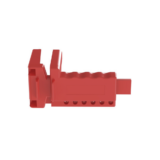 Dispositivo de Bloqueo LOTO para Válvulas de Bola, para Diámetros de Tubería de 1/4″ a 1″ y Longitud de Mango Hasta 7.5″, Color Rojo