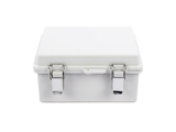 Gabinete de Plástico ABS, Uso en Intemperie IP66 (170 x 220 x 110 mm) Cierre por broche Inoxidable y Permite Cerrado con Candado y Llave (Perno 5mm) No Incluido