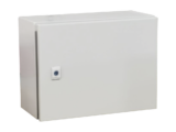 Gabinete de Acero IP66 Uso en Intemperie (400 x 300 x 300 mm) con Placa Trasera Interior Metálica y Compuerta Inferior Atornillable (Incluye Chapa y Llave T). Ideal para Centros de Carga y Tableros de Control.