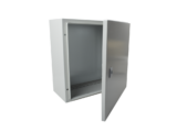 Gabinete de Acero IP66 Uso en Intemperie (400 x 400 x 200 mm) con Placa Trasera Interior de Metal y Compuerta Inferior Atornillable (Incluye Chapa y Llave T).