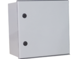 Gabinete de Poliéster IP65 Uso en Intemperie (400 x 400 x 200 mm) con Placa Trasera Interior de Plástico (Incluye Chapa y Llave).
