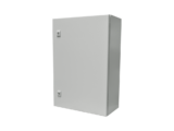 Gabinete de Acero IP66 Uso en Intemperie (500 x 700 x 250 mm) con Placa Trasera Interior Metálica y Compuerta Inferior Atornillable (Incluye Chapa y Llave T).